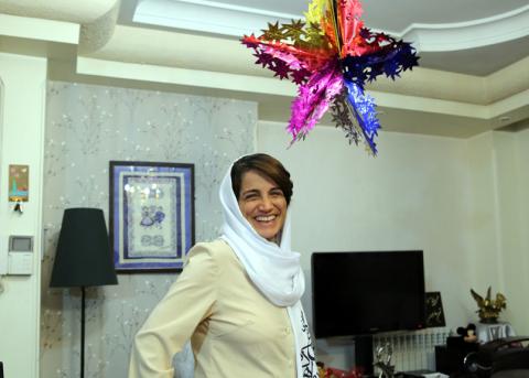 Anwältin Nasrin Sotudeh bei sich zu Hause, 2013